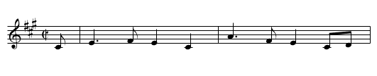 Old Pine Tree - staff notation
