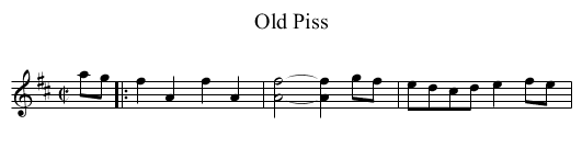 Old Piss - staff notation