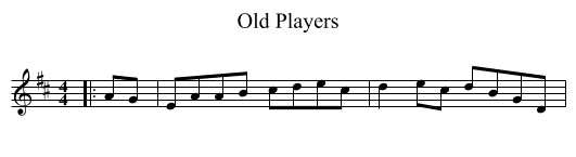 Old Players - staff notation