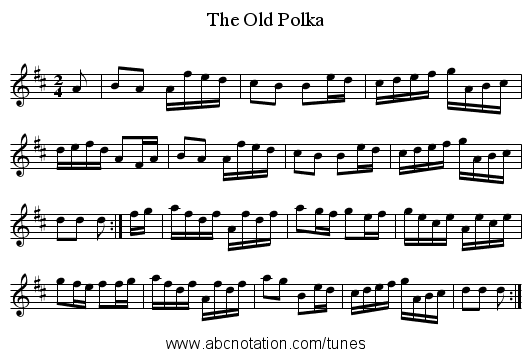 Old Polka, The - staff notation