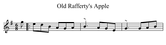 Old Rafferty's Apple - staff notation