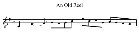 Old Reel, An - staff notation