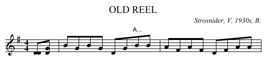 OLD REEL - staff notation