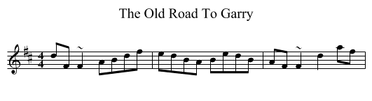Old Road To Garry, The  - staff notation