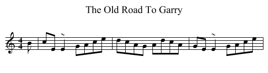 Old Road To Garry, The  - staff notation