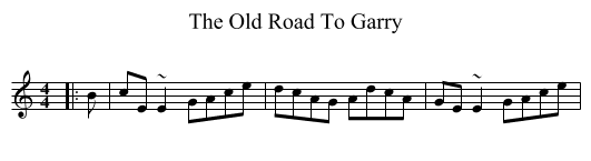 Old Road To Garry, The  - staff notation