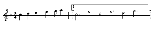 Old Robin Adair - staff notation