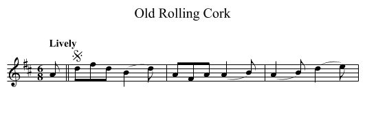 Old Rolling Cork - staff notation