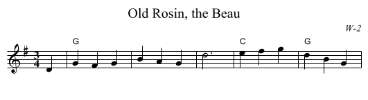 Old Rosin, the Beau - staff notation
