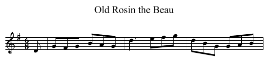 Old Rosin the Beau - staff notation