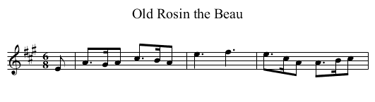 Old Rosin the Beau - staff notation