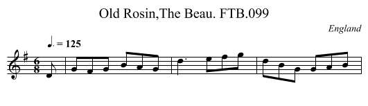 Old Rosin,The Beau. FTB.099 - staff notation