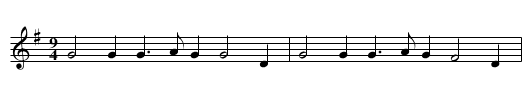 Old Simon the King - staff notation