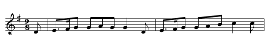 Old Sir Simon the King - staff notation