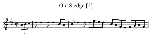 Old Sledge [2] - staff notation