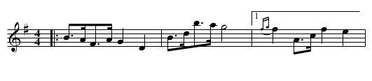 Old South Schottische - staff notation