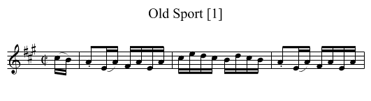 Old Sport [1] - staff notation