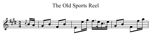Old Sports Reel, The - staff notation
