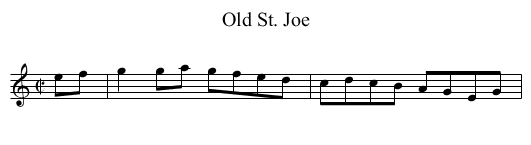 Old St. Joe - staff notation