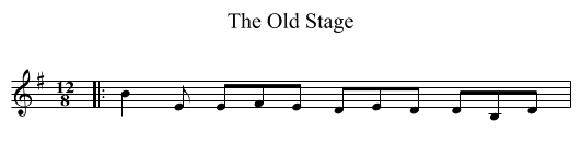 Old Stage, The  - staff notation