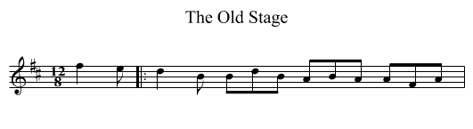Old Stage, The  - staff notation