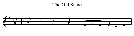 Old Stage, The  - staff notation