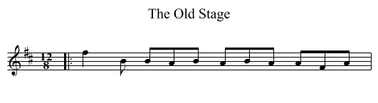 Old Stage, The  - staff notation
