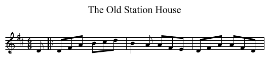 Old Station House, The  - staff notation