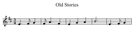 Old Stories - staff notation