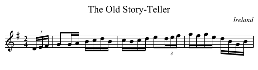 Old Story-Teller, The  - staff notation