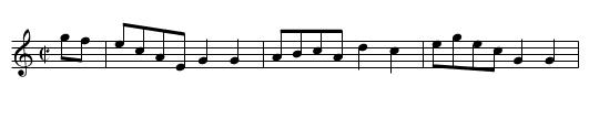 Old Straw Bonnet - staff notation