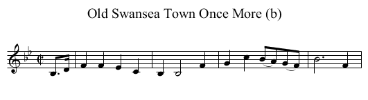 Old Swansea Town Once More (b) - staff notation