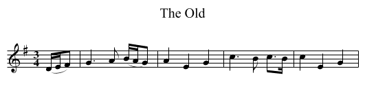 Old, The  - staff notation