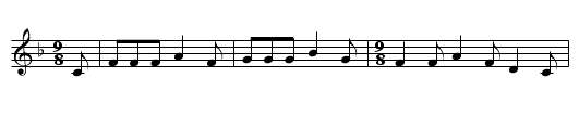 Old Threshing Song - staff notation