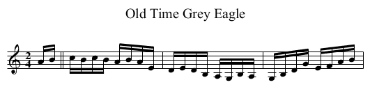 Old Time Grey Eagle - staff notation