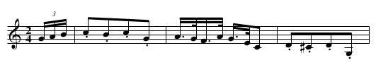 Old Time Straight Jig - staff notation