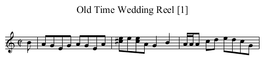Old Time Wedding Reel [1] - staff notation