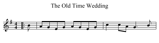 Old Time Wedding, The  - staff notation