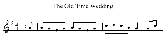 Old Time Wedding, The  - staff notation