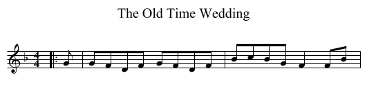 Old Time Wedding, The  - staff notation