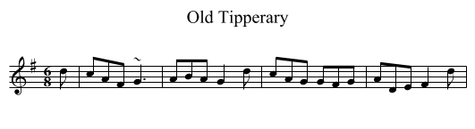 Old Tipperary - staff notation