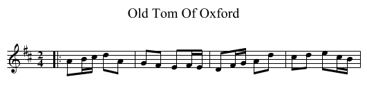 Old Tom Of Oxford - staff notation