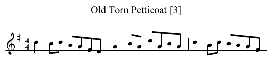 Old Torn Petticoat [3] - staff notation