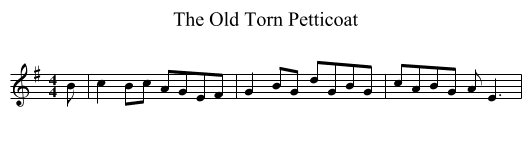 Old Torn Petticoat, The  - staff notation