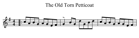 Old Torn Petticoat, The  - staff notation