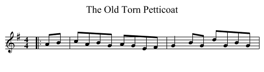 Old Torn Petticoat, The  - staff notation