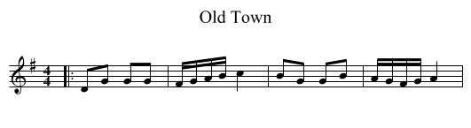 Old Town - staff notation
