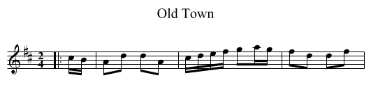 Old Town - staff notation