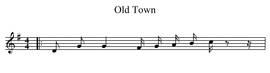 Old Town - staff notation