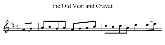 Old Vest and Cravat, the  - staff notation